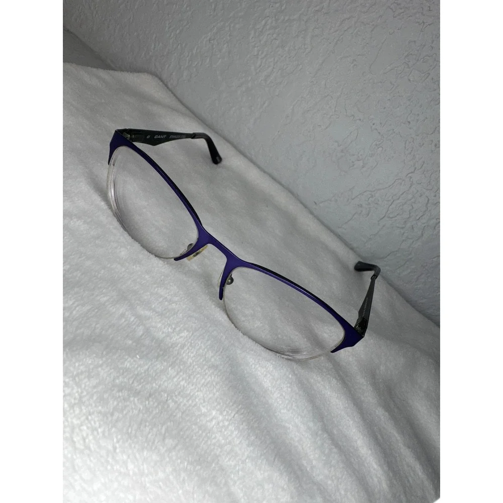 Frame onlyGANT Eyeglasses Women's OS Purple Good Stainless Semi-Rimless Cat Eye
